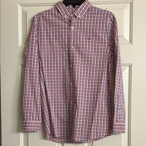 Vineyard Vines Boys Red and Blue Checkered Shirt Size L (16) NWT!!!